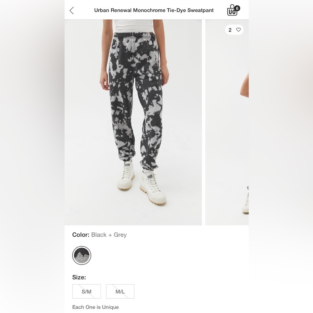 Urban Renewal Monochrome Tie-Dye Sweatpant